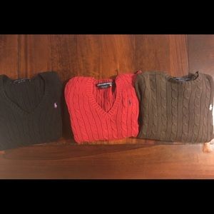 Ralph Lauren cable knit sweater (brown)